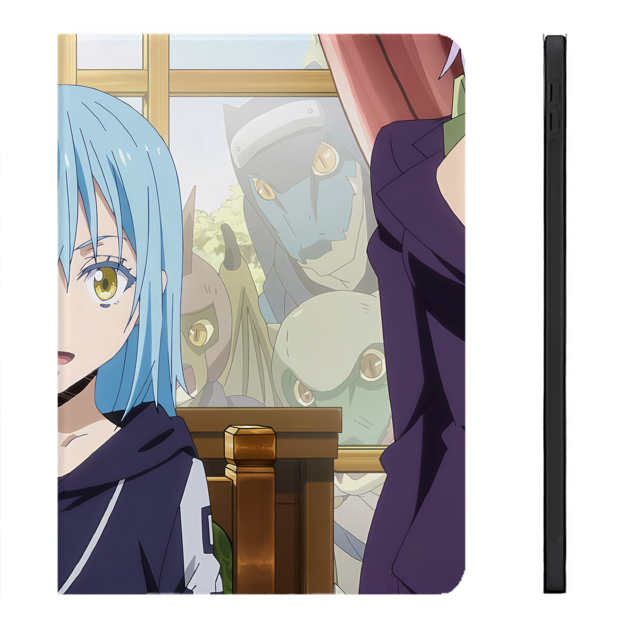 （画像用） 転スラ Regarding Reincarnated to Slime IPadケース ペンホルダー付き ブックスタイルデザイン